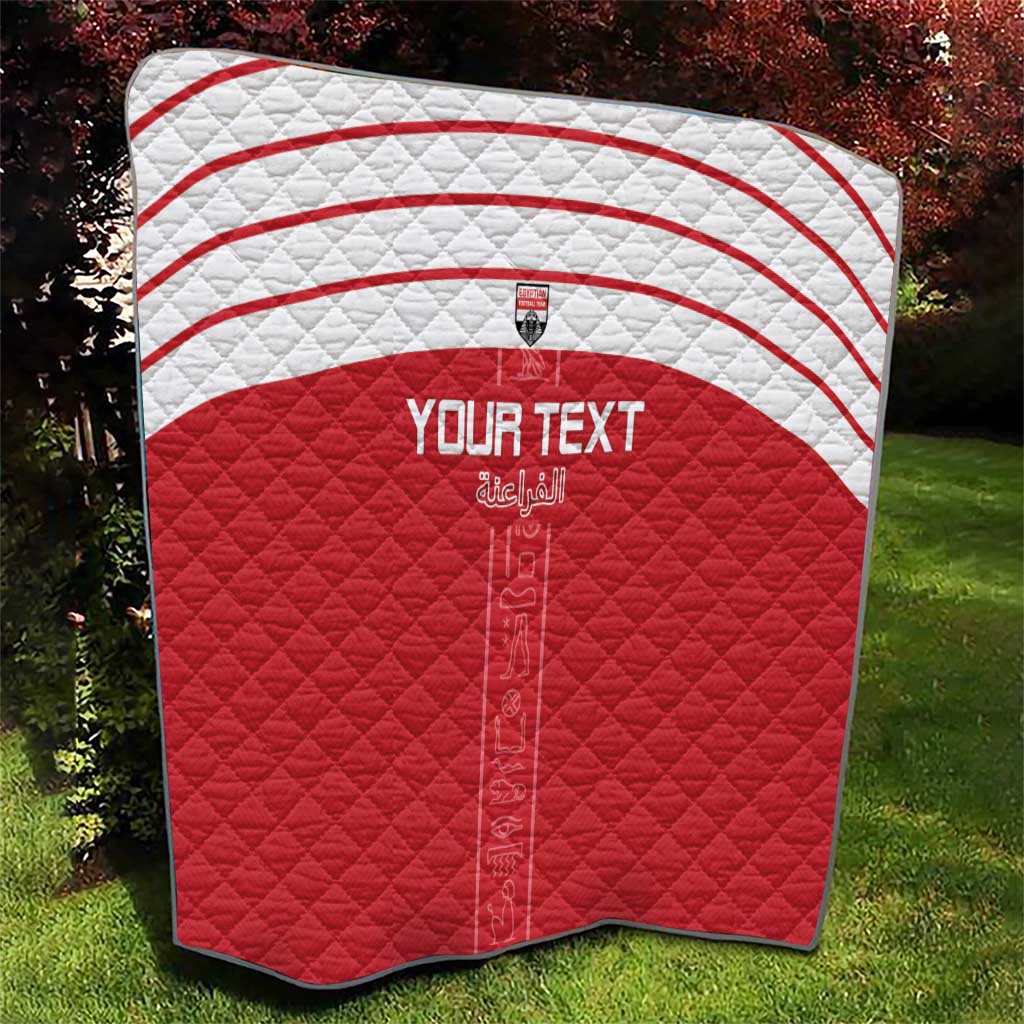 Custom Egypt Football Quilt Yalla Yalla Pharaohs - Red Ver