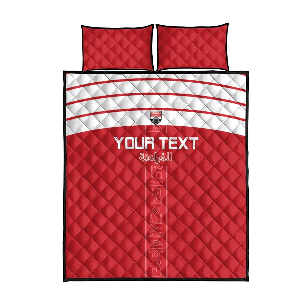 Custom Egypt Football Quilt Bed Set Yalla Yalla Pharaohs - Red Ver
