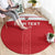 Custom Egypt Football Round Carpet Yalla Yalla Pharaohs - Red Ver