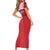 Custom Egypt Football Short Sleeve Bodycon Dress Yalla Yalla Pharaohs - Red Ver