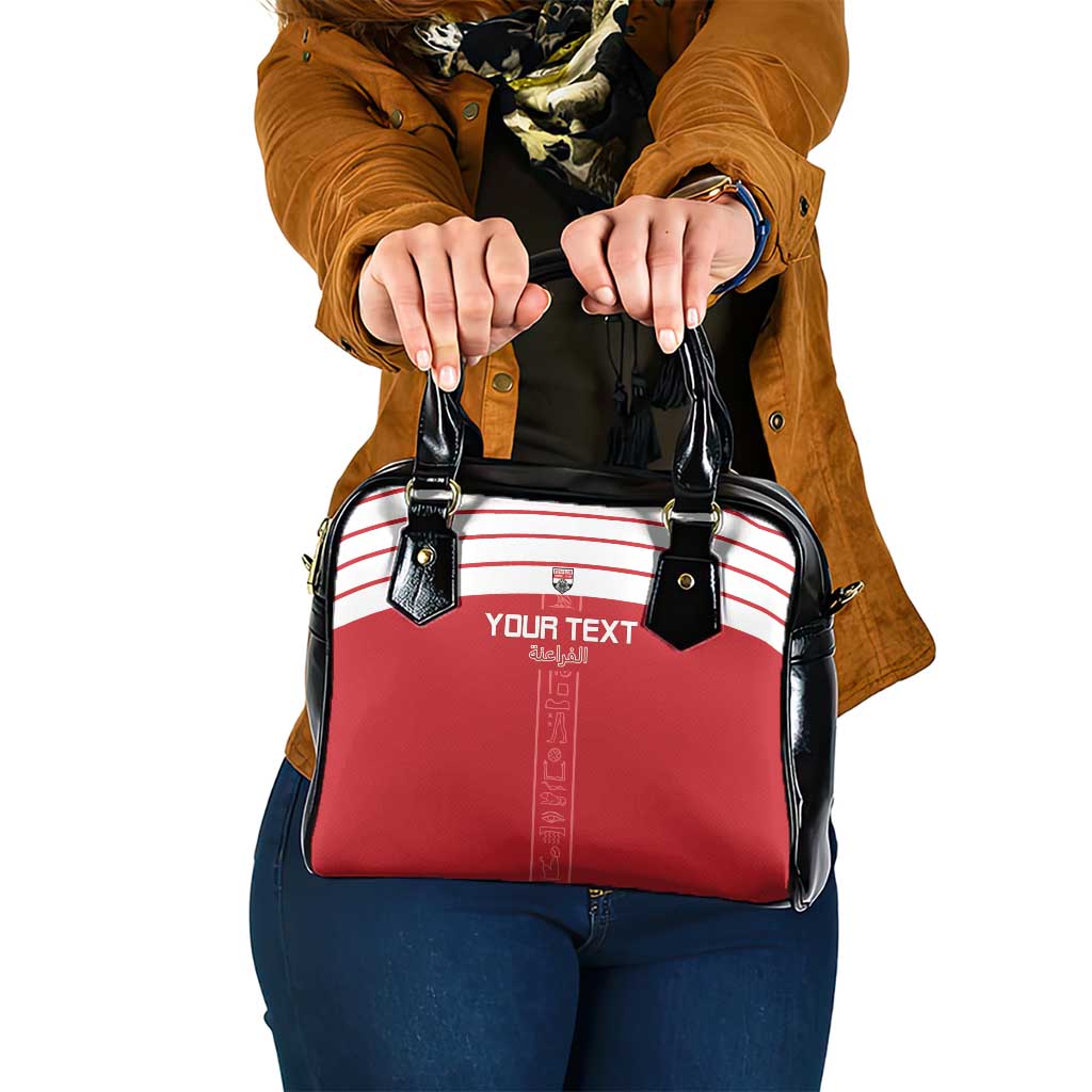 Custom Egypt Football Shoulder Handbag Yalla Yalla Pharaohs - Red Ver