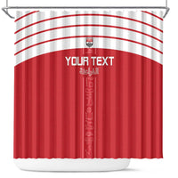 Custom Egypt Football Shower Curtain Yalla Yalla Pharaohs - Red Ver
