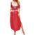 Custom Egypt Football Summer Maxi Dress Yalla Yalla Pharaohs - Red Ver