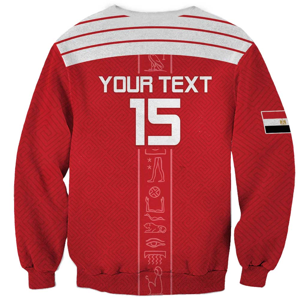 Custom Egypt Football Sweatshirt Yalla Yalla Pharaohs - Red Ver