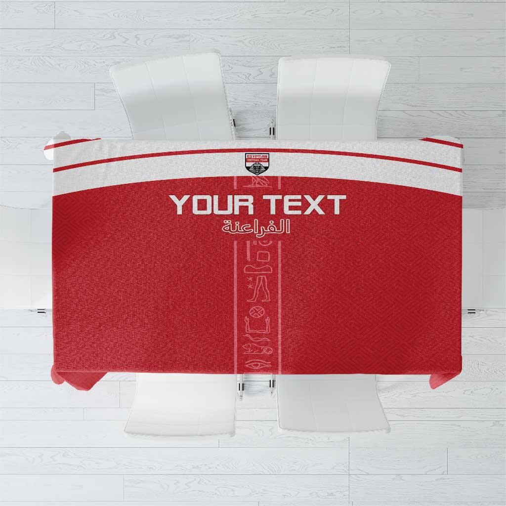 Custom Egypt Football Tablecloth Yalla Yalla Pharaohs - Red Ver