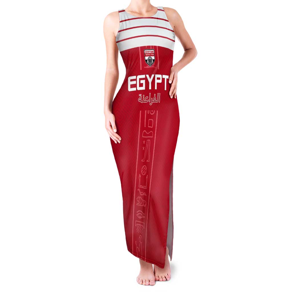 Custom Egypt Football Tank Maxi Dress Yalla Yalla Pharaohs - Red Ver