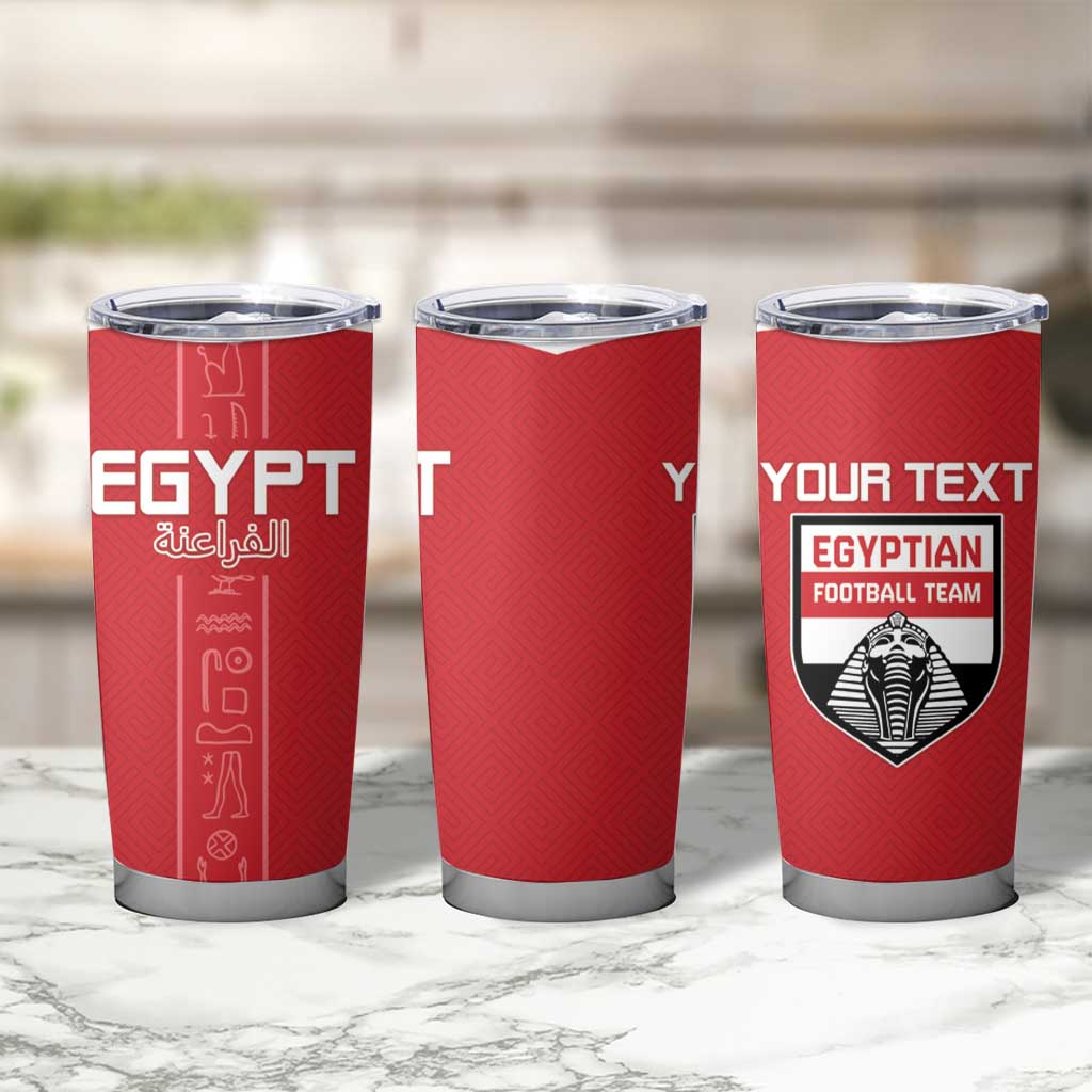 Custom Egypt Football Tumbler Cup Yalla Yalla Pharaohs - Red Ver