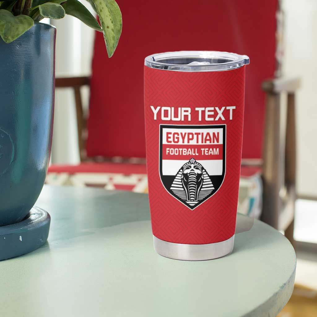Custom Egypt Football Tumbler Cup Yalla Yalla Pharaohs - Red Ver