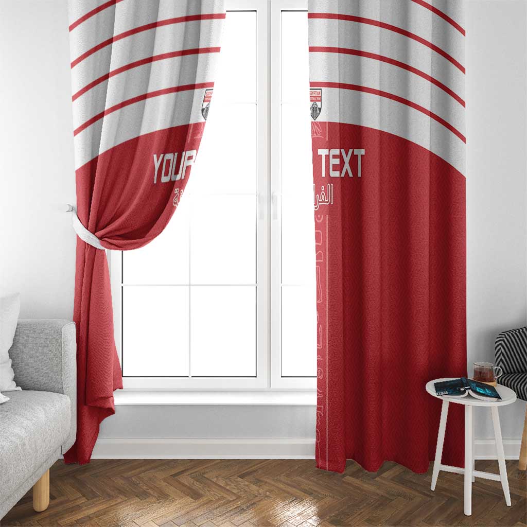 Custom Egypt Football Window Curtain Yalla Yalla Pharaohs - Red Ver