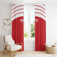 Custom Egypt Football Window Curtain Yalla Yalla Pharaohs - Red Ver