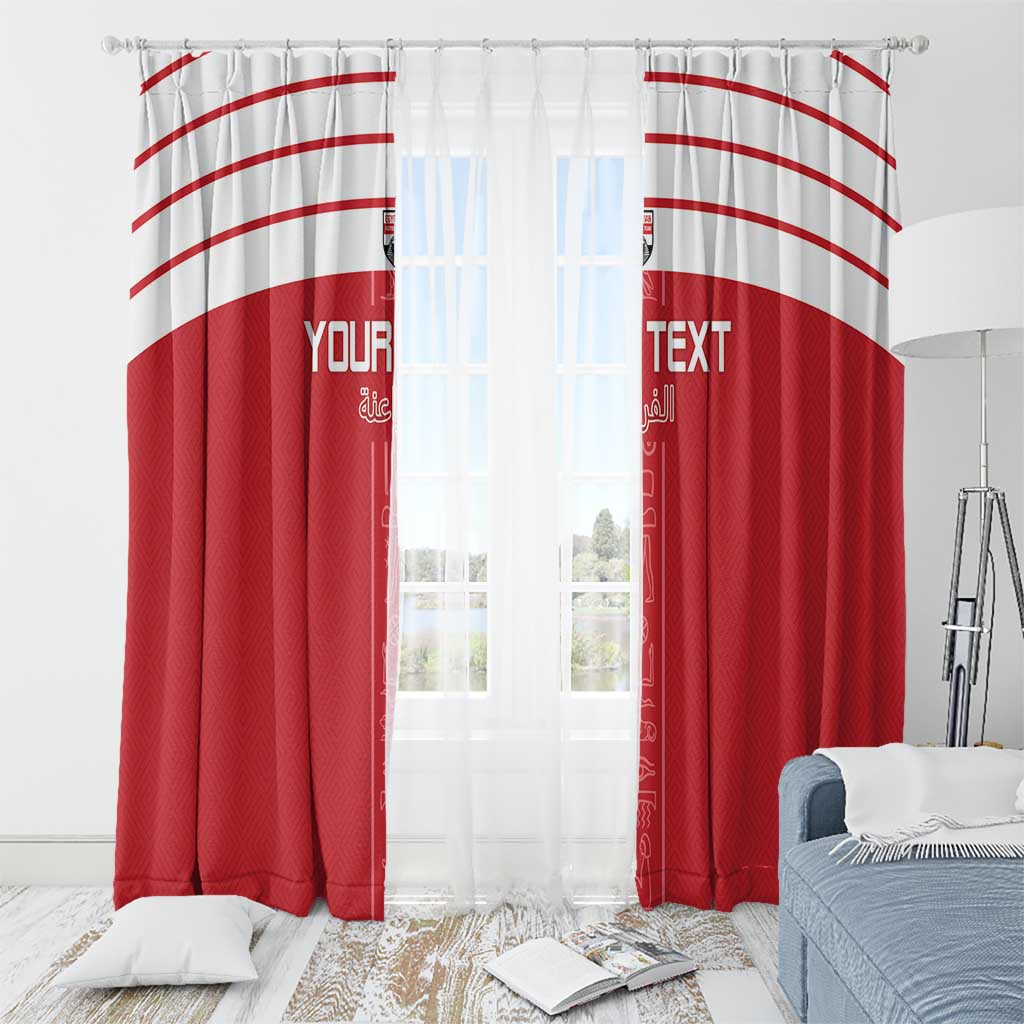 Custom Egypt Football Window Curtain Yalla Yalla Pharaohs - Red Ver