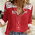 Custom Egypt Football Women Casual Shirt Yalla Yalla Pharaohs - Red Ver