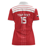 Custom Egypt Football Women Polo Shirt Yalla Yalla Pharaohs - Red Ver