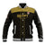Custom Egypt Football Baseball Jacket Yalla Yalla Pharaohs - Black Ver