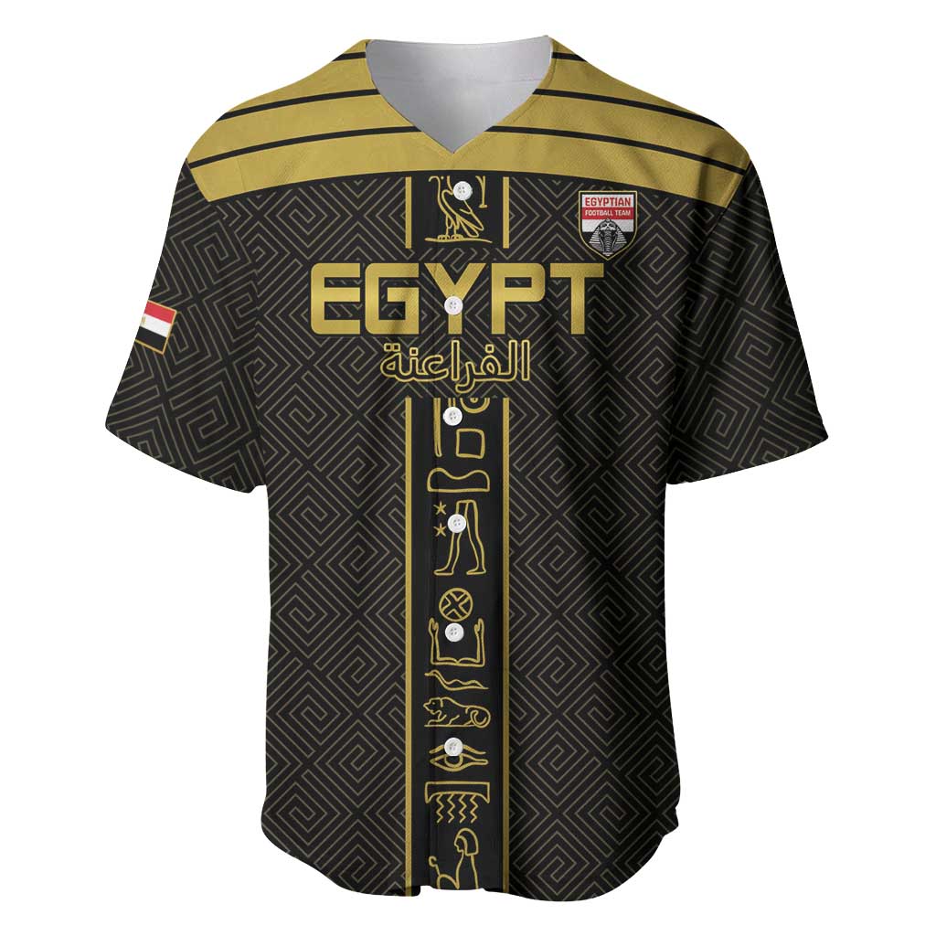 Custom Egypt Football Baseball Jersey Yalla Yalla Pharaohs - Black Ver