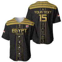 Custom Egypt Football Baseball Jersey Yalla Yalla Pharaohs - Black Ver