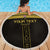 Custom Egypt Football Beach Blanket Yalla Yalla Pharaohs - Black Ver