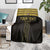 Custom Egypt Football Blanket Yalla Yalla Pharaohs - Black Ver