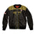 Custom Egypt Football Bomber Jacket Yalla Yalla Pharaohs - Black Ver
