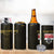 Custom Egypt Football 4 in 1 Can Cooler Tumbler Yalla Yalla Pharaohs - Black Ver