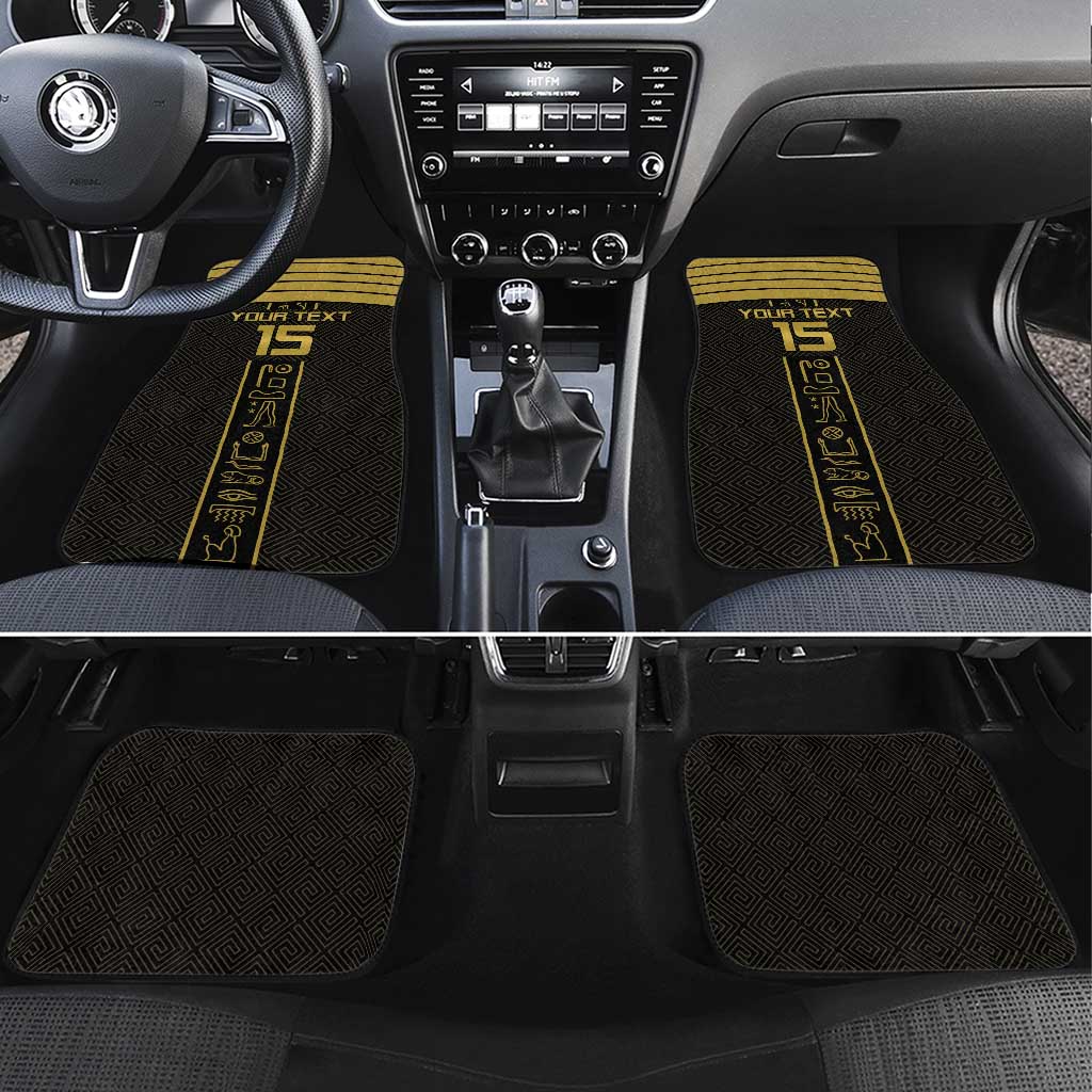 Custom Egypt Football Car Mats Yalla Yalla Pharaohs - Black Ver