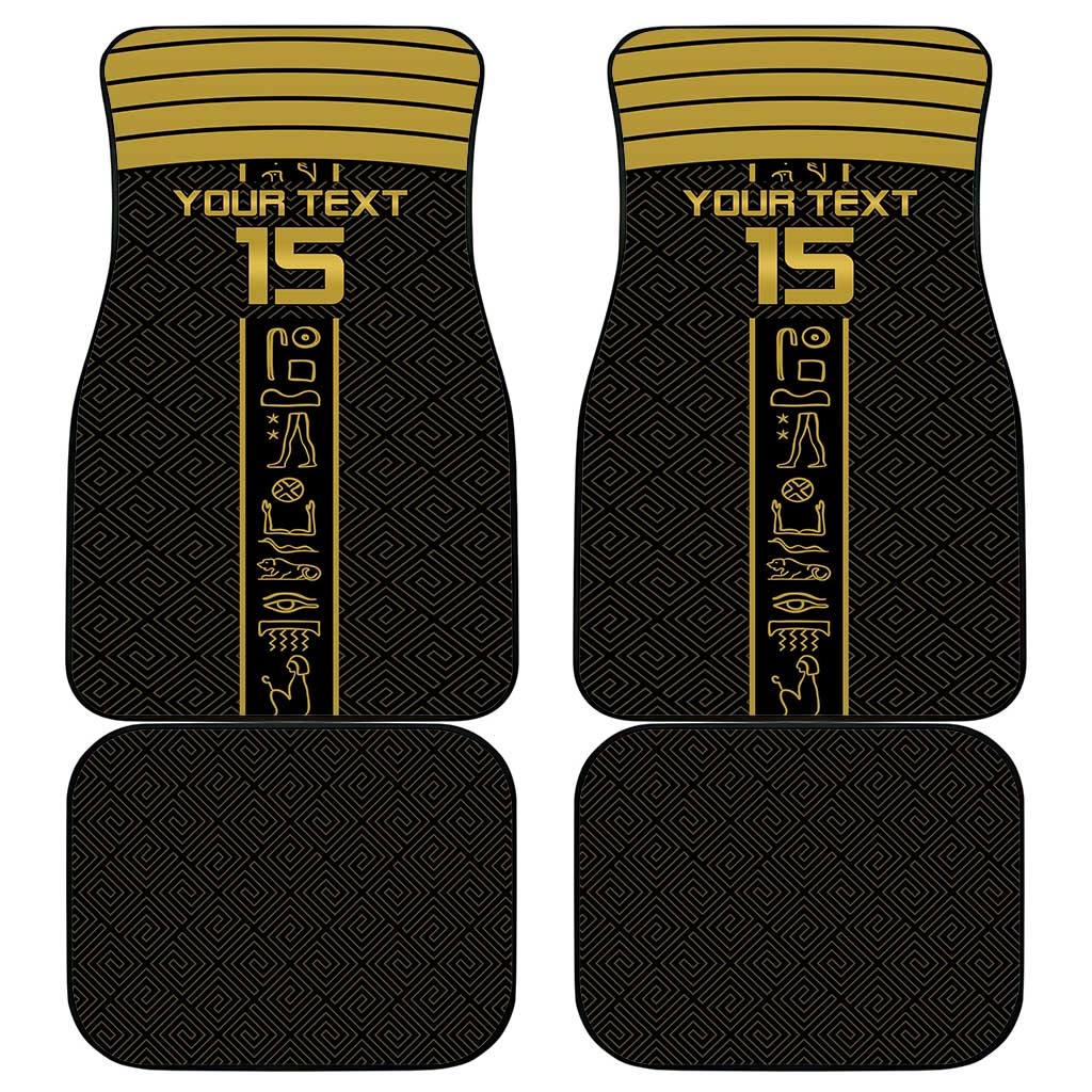 Custom Egypt Football Car Mats Yalla Yalla Pharaohs - Black Ver