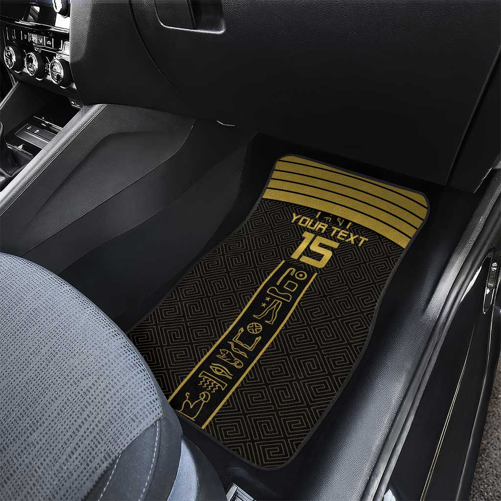 Custom Egypt Football Car Mats Yalla Yalla Pharaohs - Black Ver