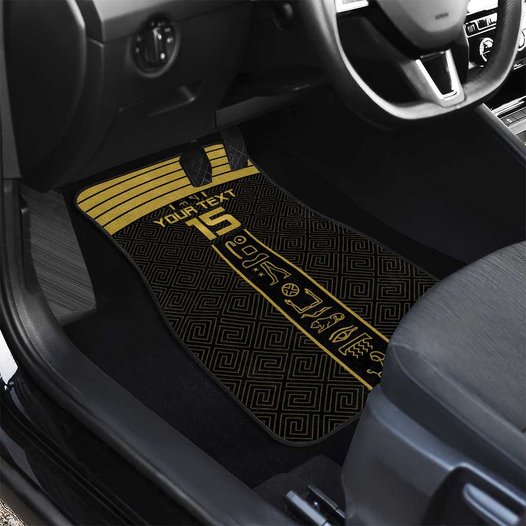 Custom Egypt Football Car Mats Yalla Yalla Pharaohs - Black Ver