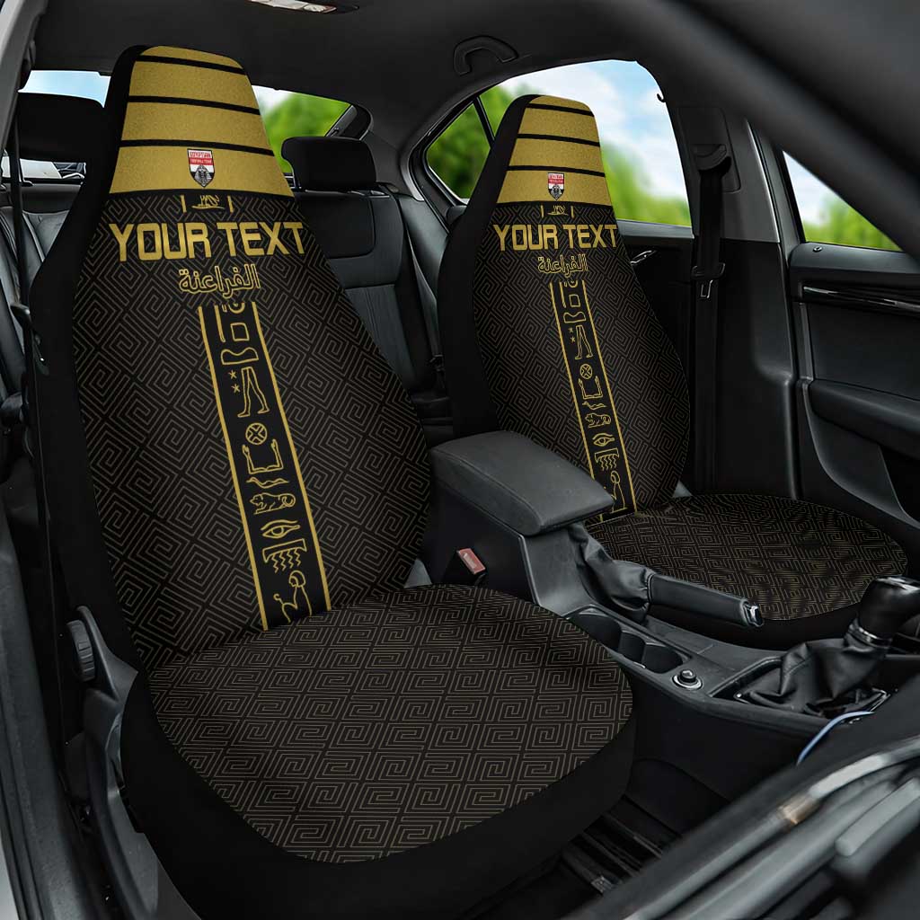 Custom Egypt Football Car Seat Cover Yalla Yalla Pharaohs - Black Ver