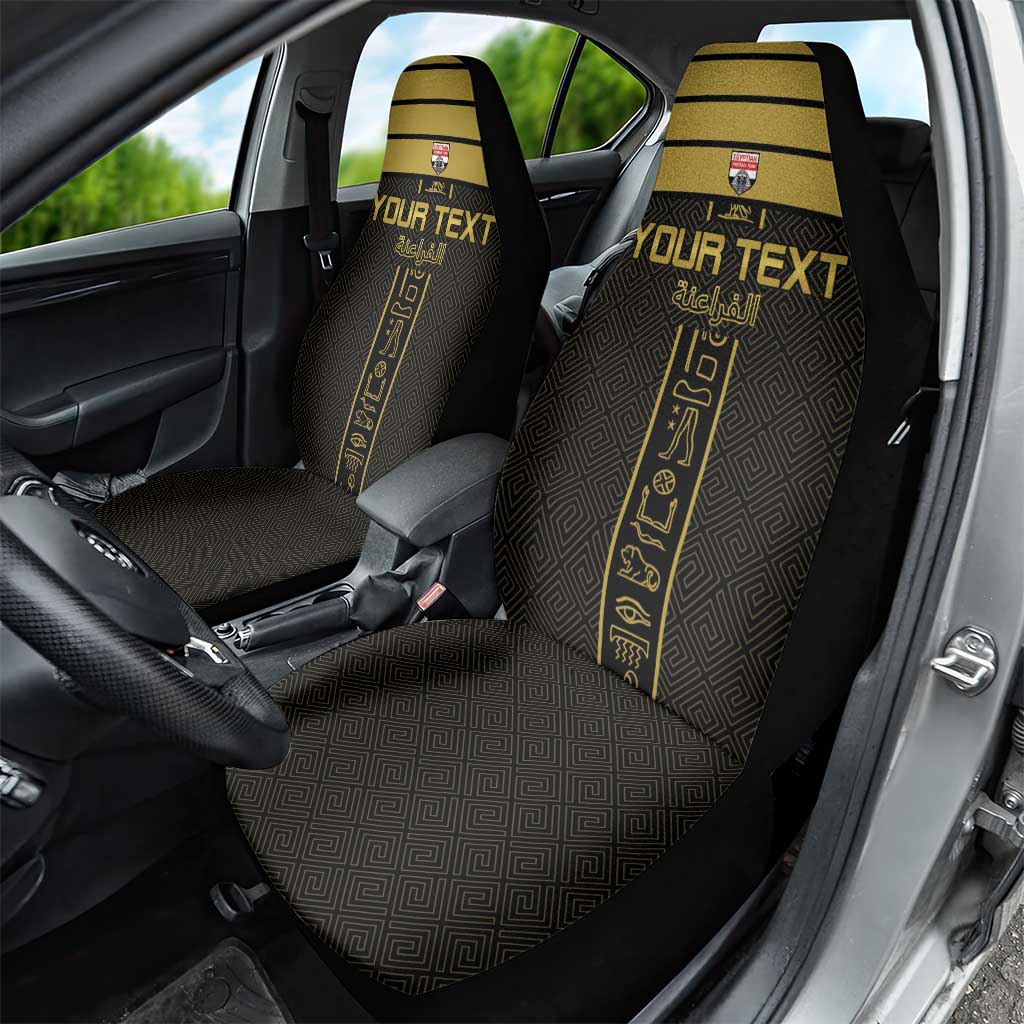 Custom Egypt Football Car Seat Cover Yalla Yalla Pharaohs - Black Ver