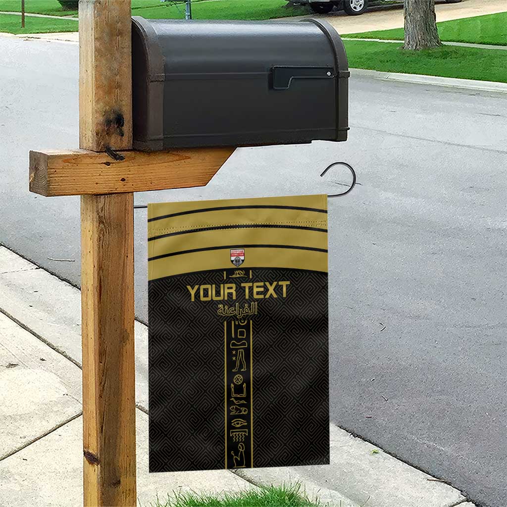 Custom Egypt Football Garden Flag Yalla Yalla Pharaohs - Black Ver