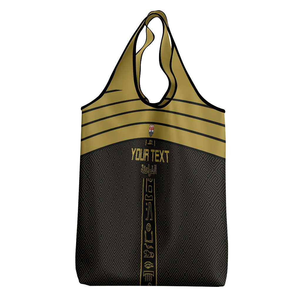 Custom Egypt Football Grocery Bag Yalla Yalla Pharaohs - Black Ver