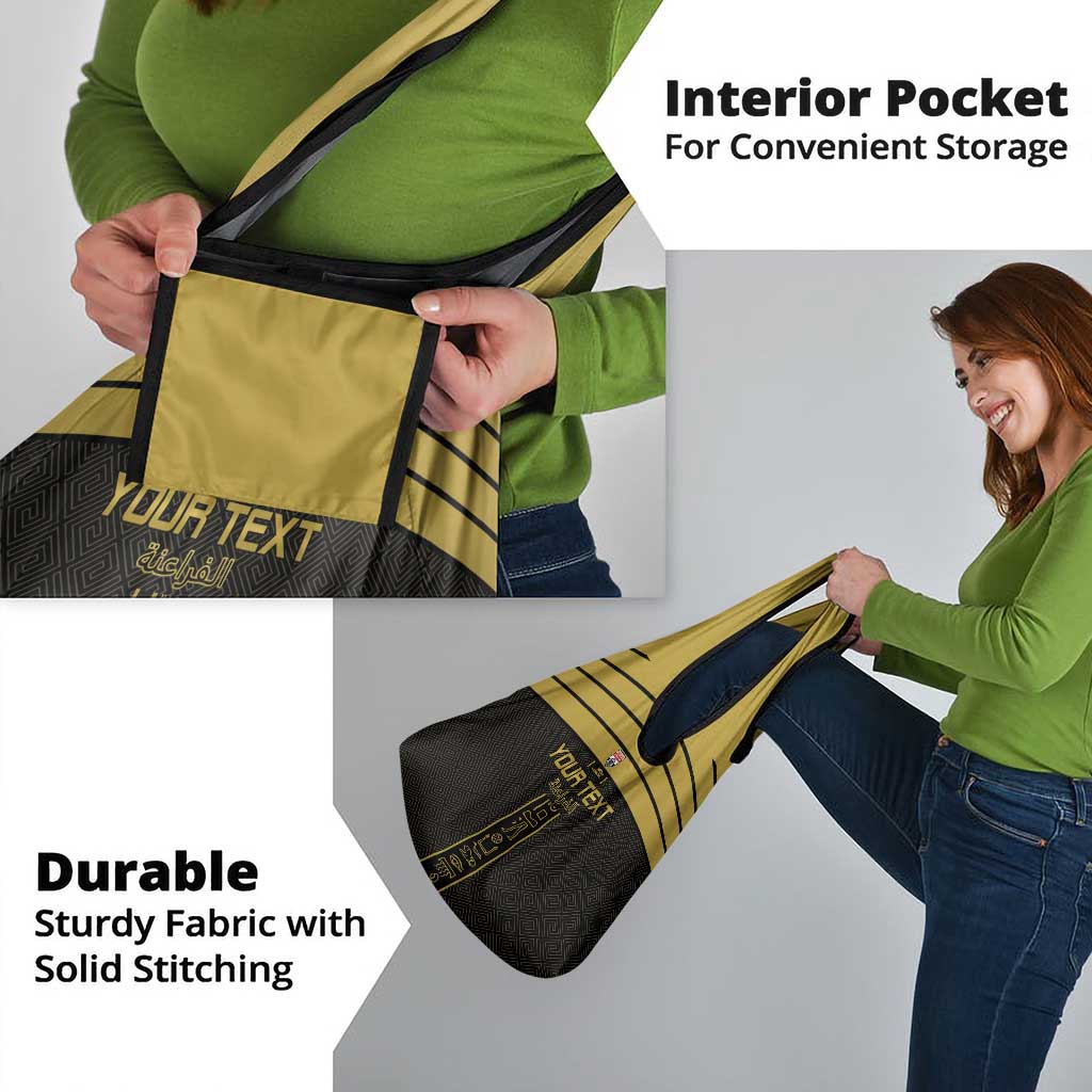 Custom Egypt Football Grocery Bag Yalla Yalla Pharaohs - Black Ver