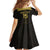 Custom Egypt Football Kid Short Sleeve Dress Yalla Yalla Pharaohs - Black Ver