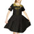 Custom Egypt Football Kid Short Sleeve Dress Yalla Yalla Pharaohs - Black Ver