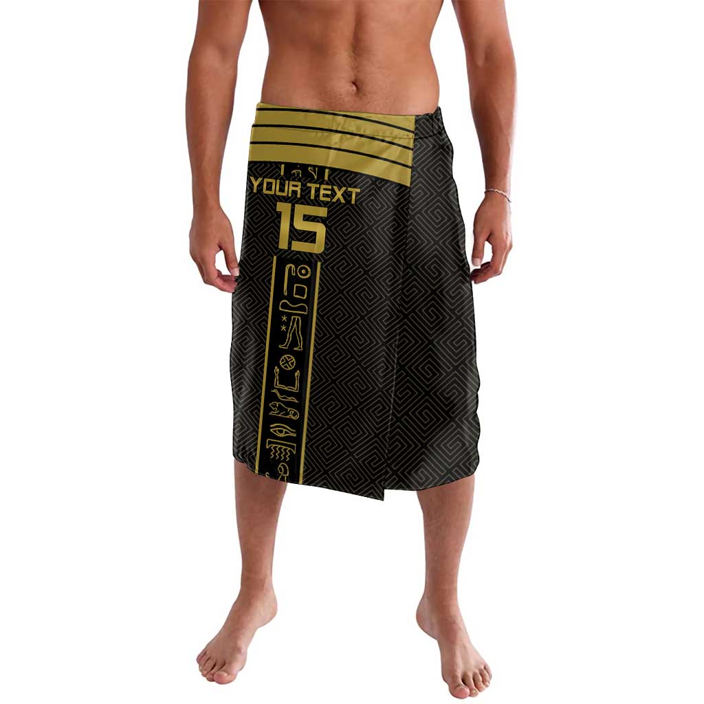 Custom Egypt Football Lavalava Yalla Yalla Pharaohs - Black Ver