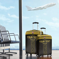 Custom Egypt Football Luggage Cover Yalla Yalla Pharaohs - Black Ver