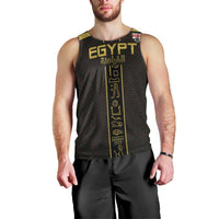 Custom Egypt Football Men Tank Top Yalla Yalla Pharaohs - Black Ver