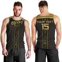 Custom Egypt Football Men Tank Top Yalla Yalla Pharaohs - Black Ver