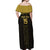 Custom Egypt Football Off Shoulder Maxi Dress Yalla Yalla Pharaohs - Black Ver