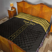 Custom Egypt Football Quilt Yalla Yalla Pharaohs - Black Ver