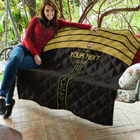 Custom Egypt Football Quilt Yalla Yalla Pharaohs - Black Ver