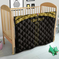 Custom Egypt Football Quilt Yalla Yalla Pharaohs - Black Ver