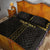 Custom Egypt Football Quilt Bed Set Yalla Yalla Pharaohs - Black Ver