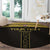 Custom Egypt Football Round Carpet Yalla Yalla Pharaohs - Black Ver