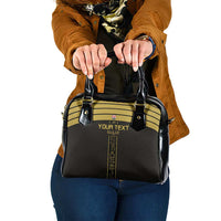 Custom Egypt Football Shoulder Handbag Yalla Yalla Pharaohs - Black Ver