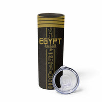 Custom Egypt Football Skinny Tumbler Yalla Yalla Pharaohs - Black Ver