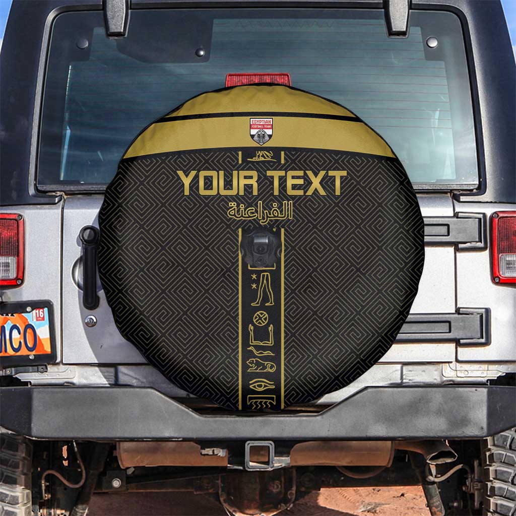 Custom Egypt Football Spare Tire Cover Yalla Yalla Pharaohs - Black Ver