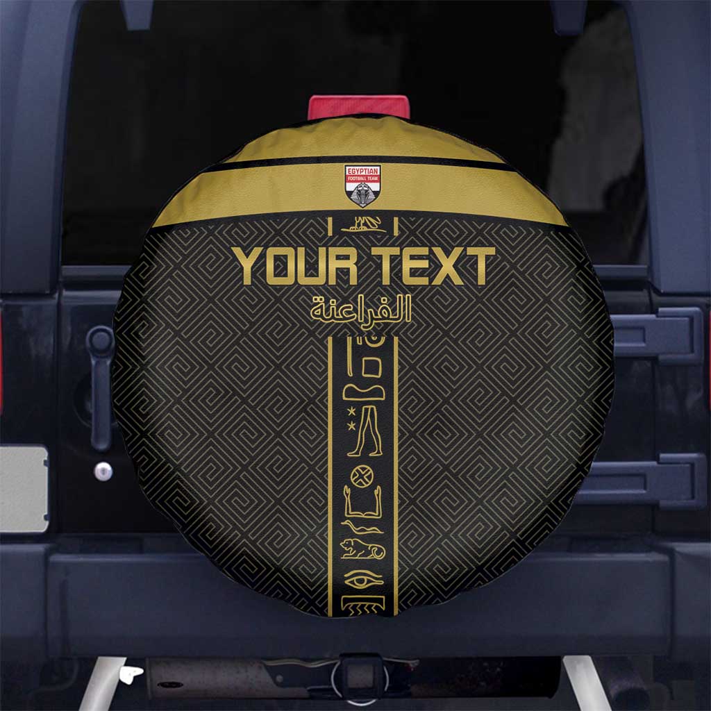 Custom Egypt Football Spare Tire Cover Yalla Yalla Pharaohs - Black Ver