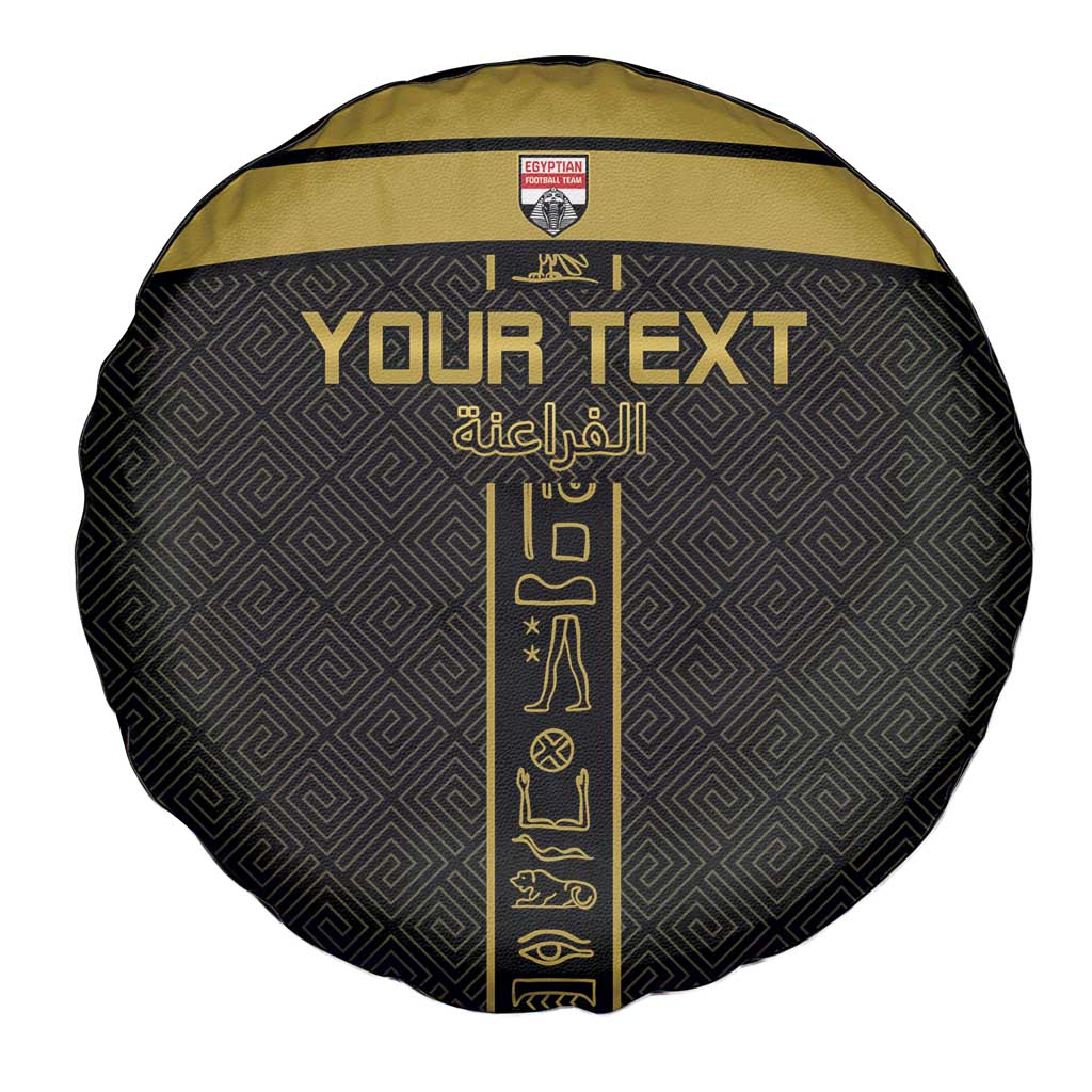 Custom Egypt Football Spare Tire Cover Yalla Yalla Pharaohs - Black Ver